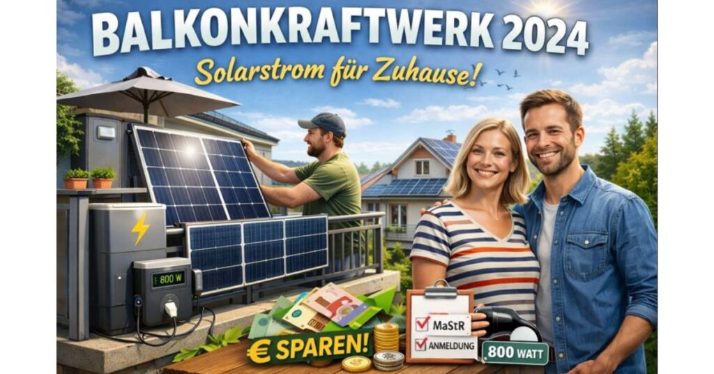 Infografik: So funktioniert ein Balkonkraftwerk mit 800 Watt Leistung