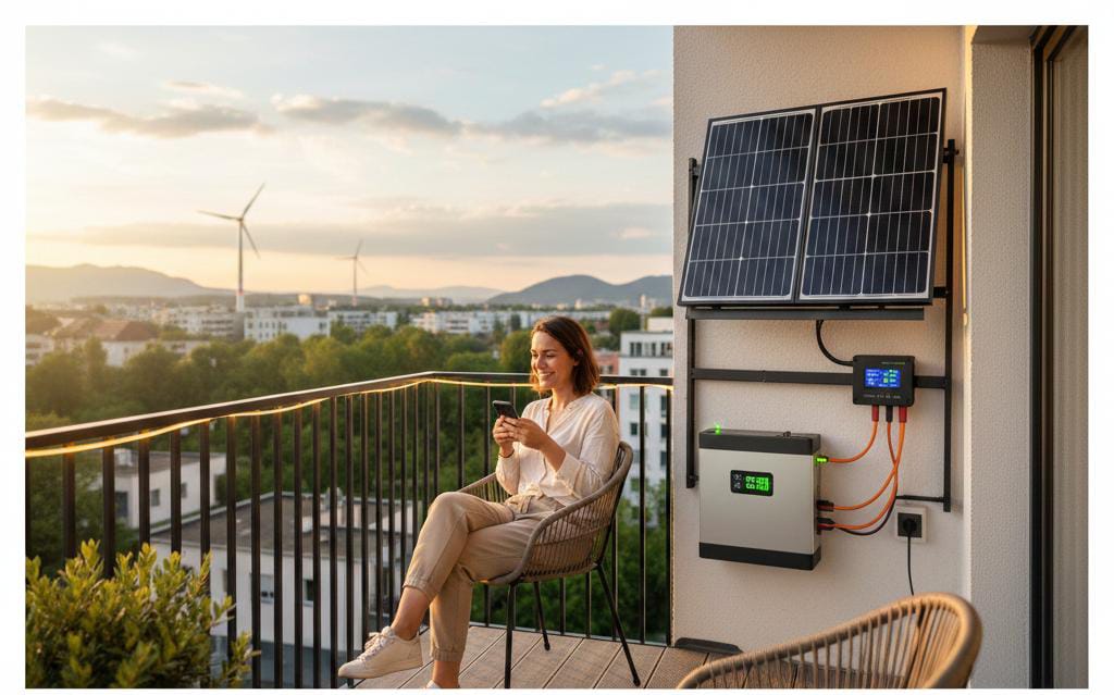 Balkonkraftwerk mit Speicher Komplettset 800W